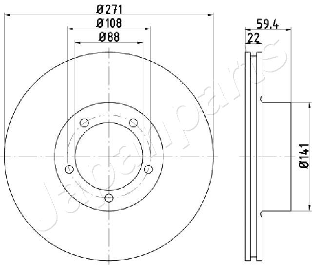 JAPANPARTS DP-0401 Brake Disc