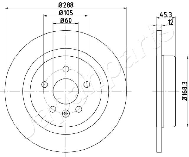 JAPANPARTS DP-0404 Brake Disc