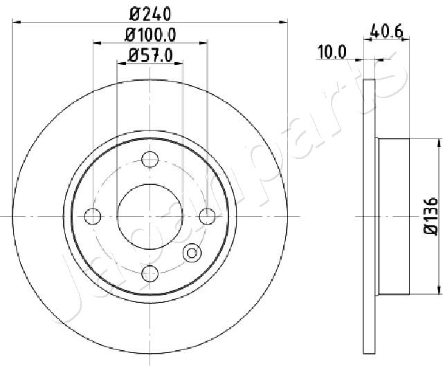 JAPANPARTS DP-0405 Brake Disc