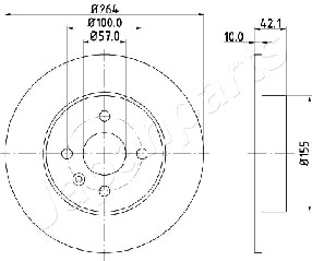 JAPANPARTS DP-0407 Brake Disc