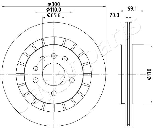 JAPANPARTS DP-0409 Brake Disc