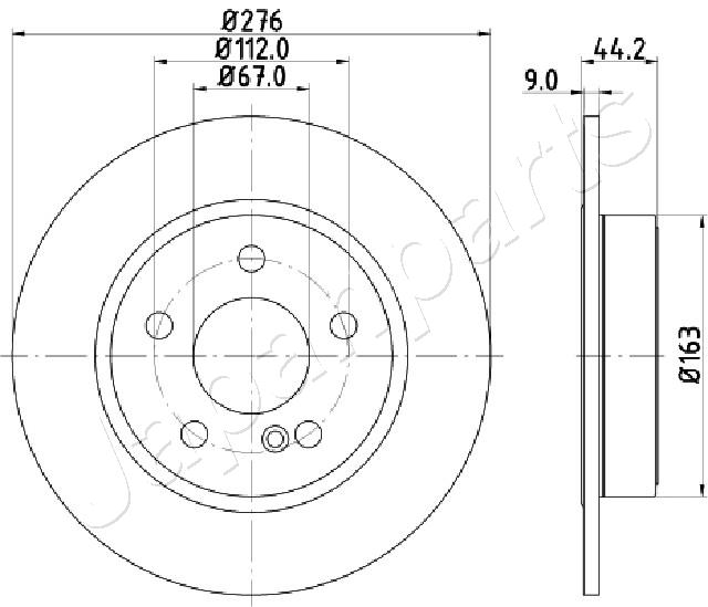 JAPANPARTS DP-0502 Brake Disc