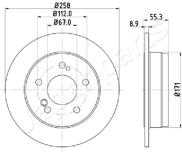 JAPANPARTS DP-0504 Brake Disc