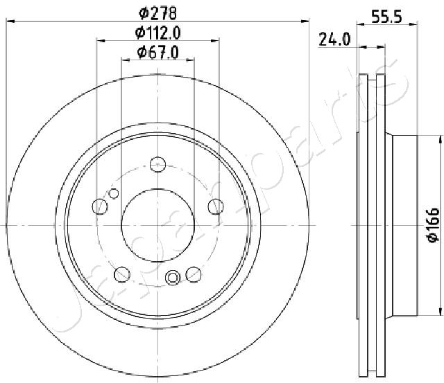 JAPANPARTS DP-0506 Brake Disc