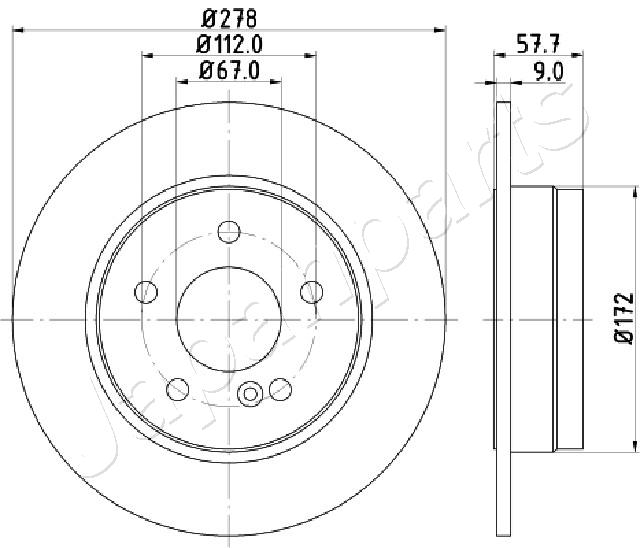 JAPANPARTS DP-0508 Brake Disc