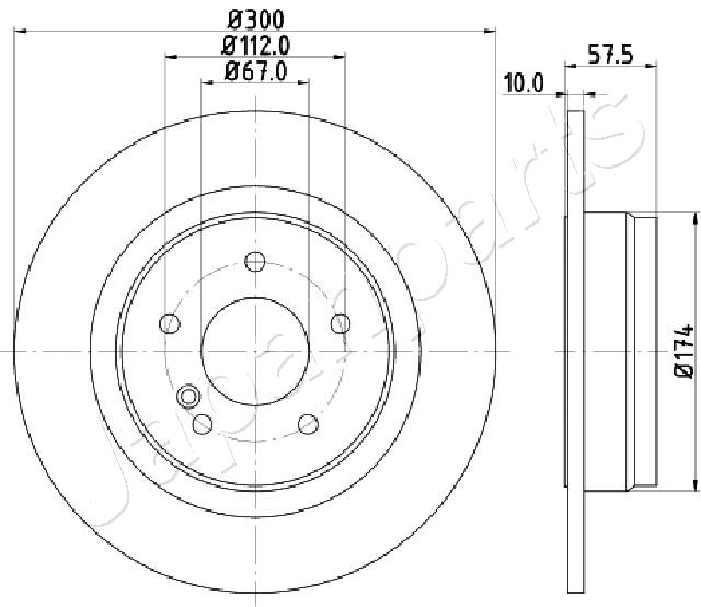 JAPANPARTS DP-0509 Brake Disc