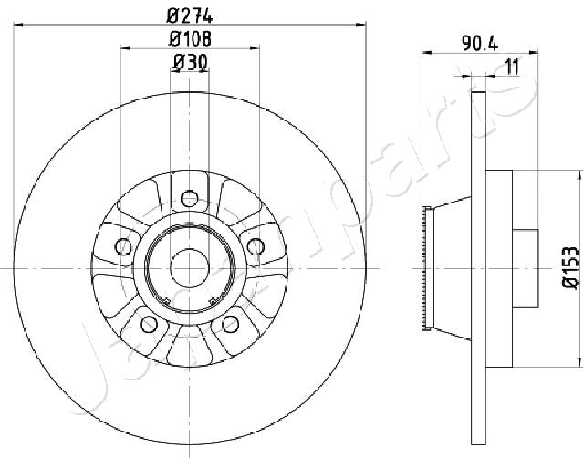 JAPANPARTS DP-0511 Brake Disc