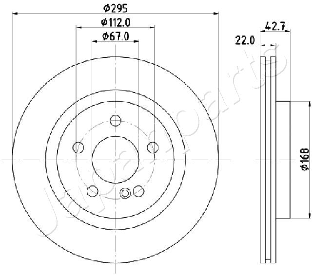 JAPANPARTS DP-0512 Brake Disc