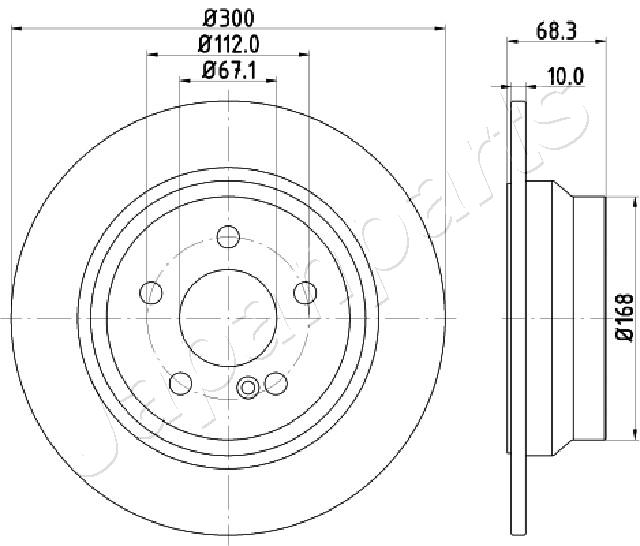 JAPANPARTS DP-0513 Brake Disc