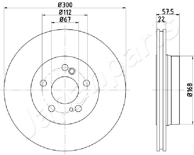 JAPANPARTS DP-0517 Brake Disc