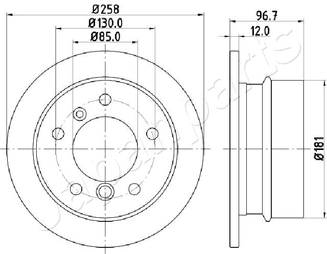 JAPANPARTS DP-0518 Brake Disc