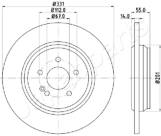 JAPANPARTS DP-0523 Brake Disc