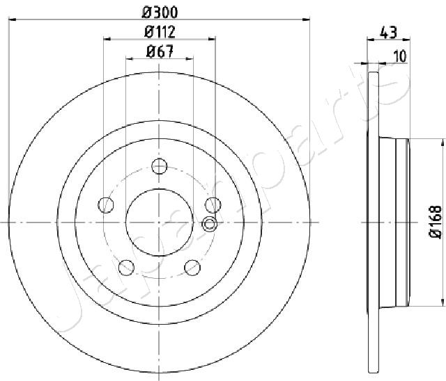 JAPANPARTS DP-0525 Brake Disc