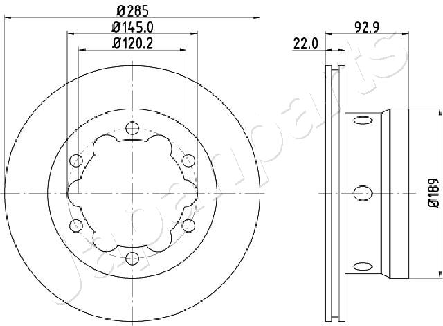 JAPANPARTS DP-0528 Brake Disc