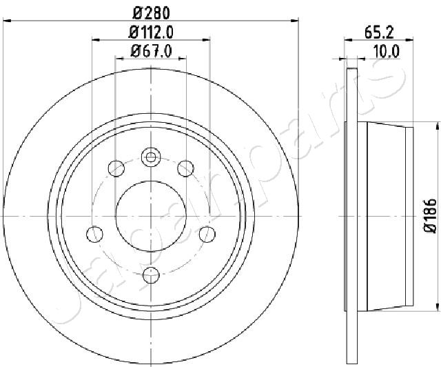 JAPANPARTS DP-0530 Brake Disc