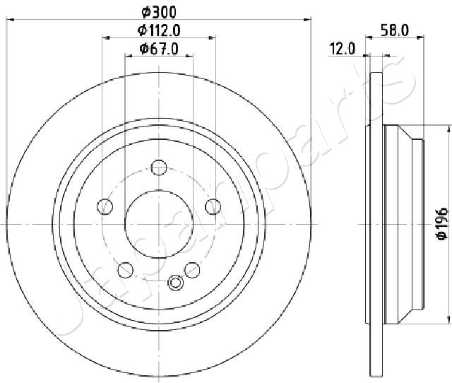 JAPANPARTS DP-0531 Brake Disc