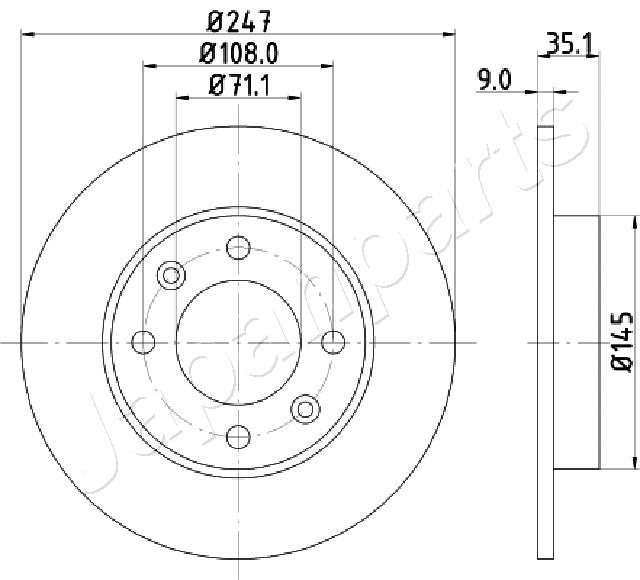 JAPANPARTS DP-0602 Brake Disc