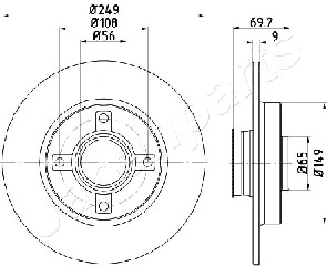 JAPANPARTS DP-0603 Brake Disc