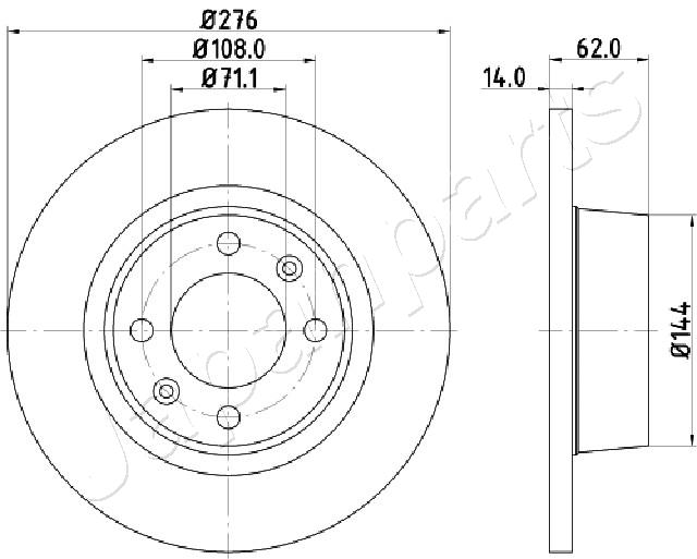 JAPANPARTS DP-0604 Brake Disc