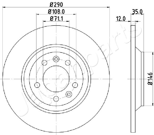 JAPANPARTS DP-0605 Brake Disc