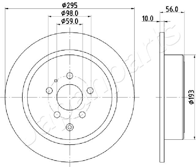 JAPANPARTS DP-0608 Brake Disc