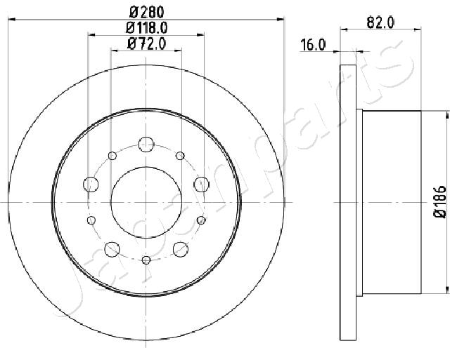 JAPANPARTS DP-0609 Brake Disc