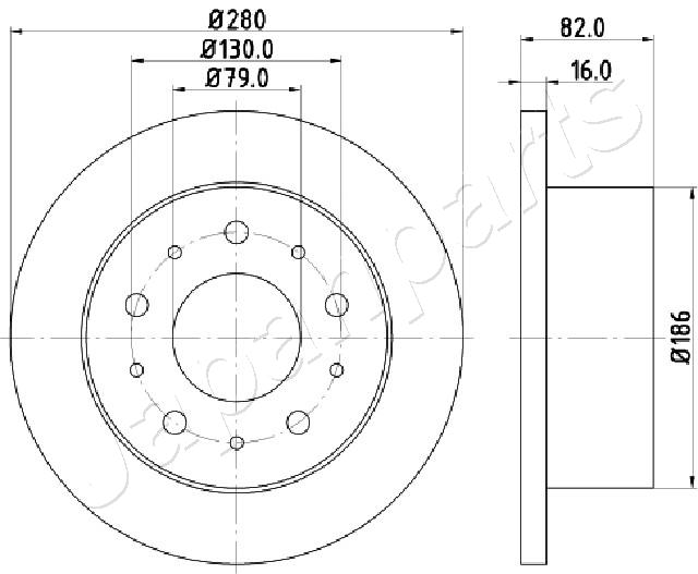 JAPANPARTS DP-0611 Brake Disc