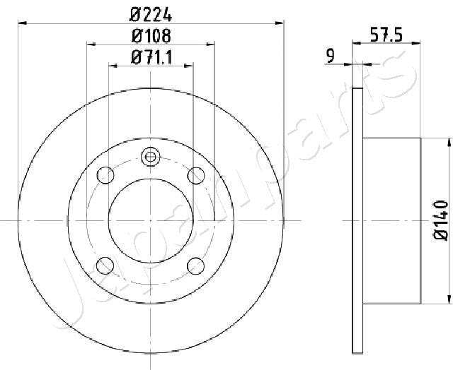 JAPANPARTS DP-0614 Brake Disc