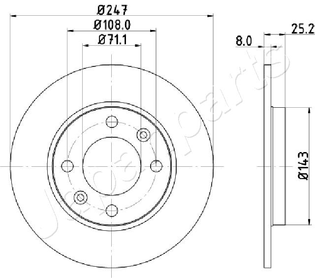 JAPANPARTS DP-0615 Brake Disc