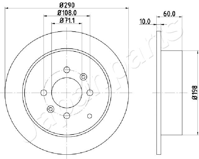 JAPANPARTS DP-0616 Brake Disc