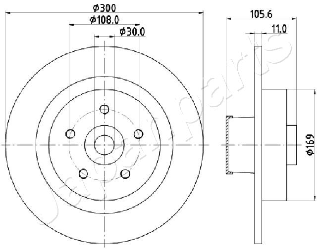 JAPANPARTS DP-0700 Brake Disc