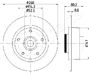 JAPANPARTS DP-0701 Brake Disc