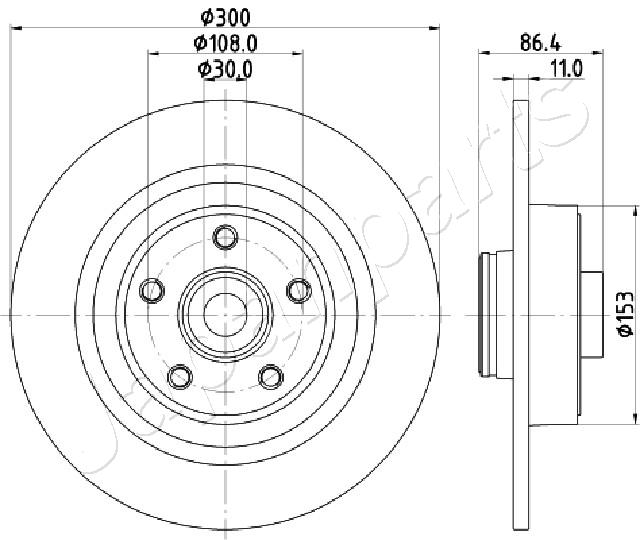 JAPANPARTS DP-0702 Brake Disc