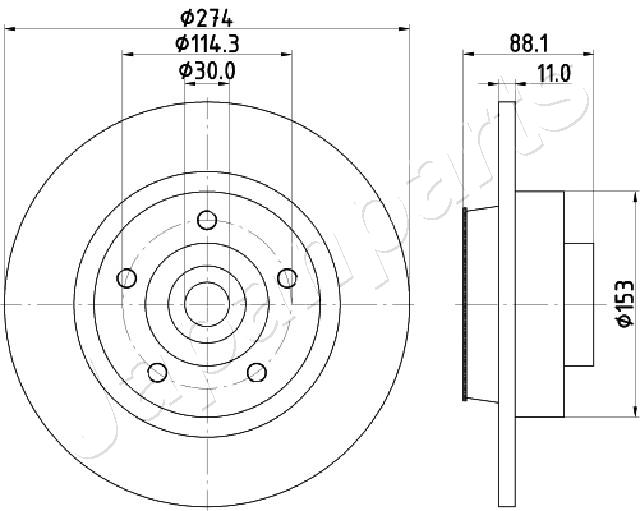 JAPANPARTS DP-0705 Brake Disc