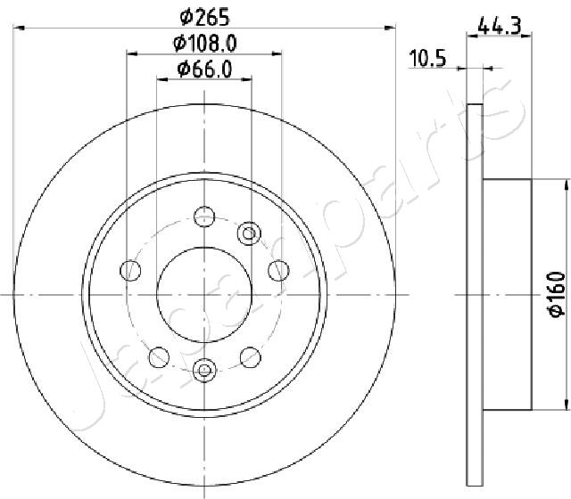 JAPANPARTS DP-0707 Brake Disc