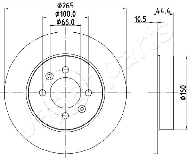 JAPANPARTS DP-0708 Brake Disc