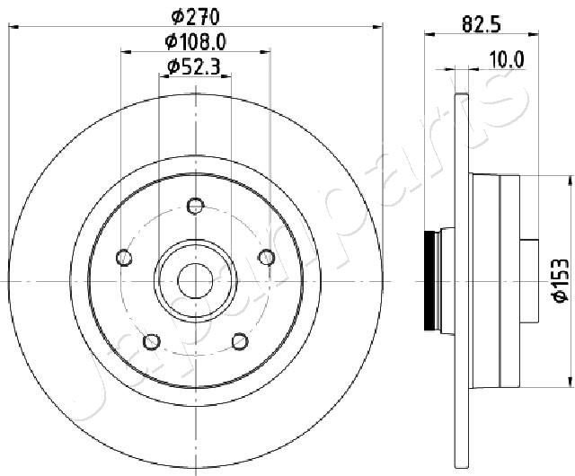 JAPANPARTS DP-0710 Brake Disc