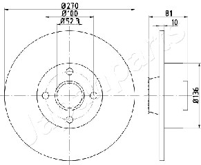 JAPANPARTS DP-0711 Brake Disc