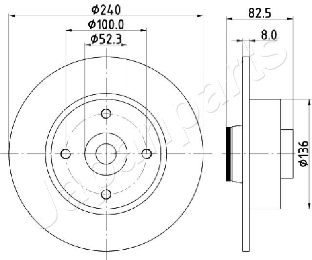 JAPANPARTS DP-0712 Brake Disc