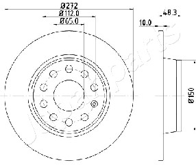 JAPANPARTS DP-0901 Brake Disc