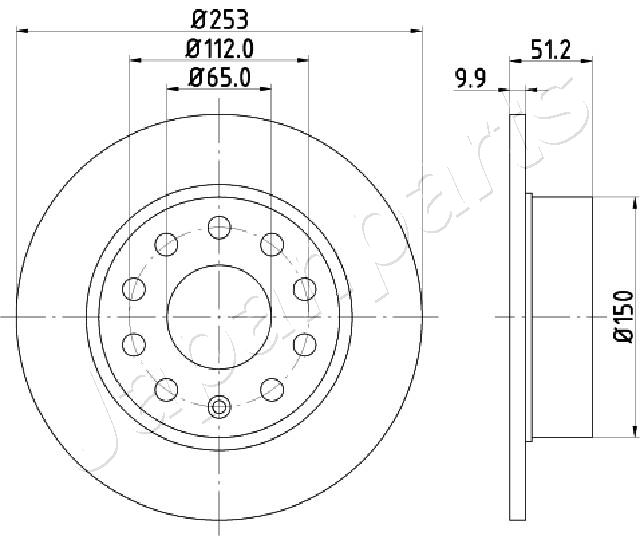 JAPANPARTS DP-0902 Brake Disc