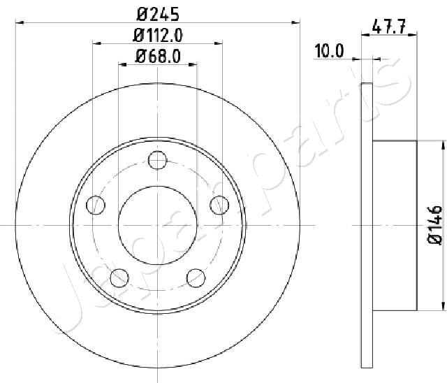 JAPANPARTS DP-0905 Brake Disc