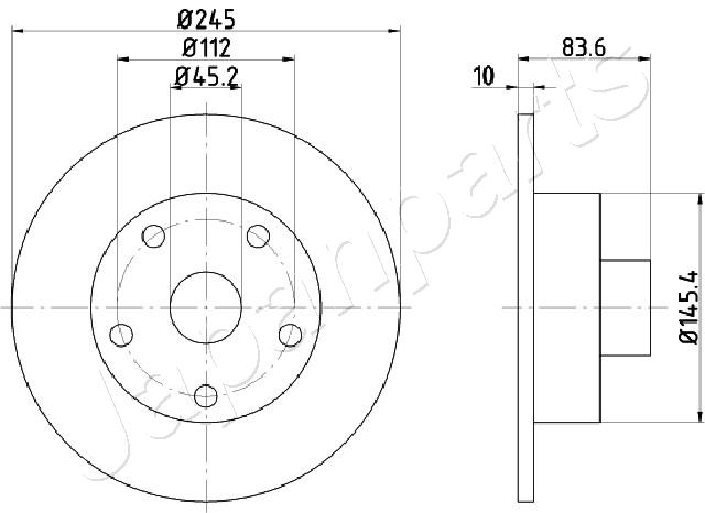 JAPANPARTS DP-0906 Brake Disc