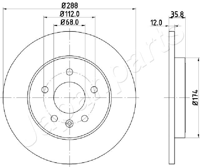 JAPANPARTS DP-0908 Brake Disc