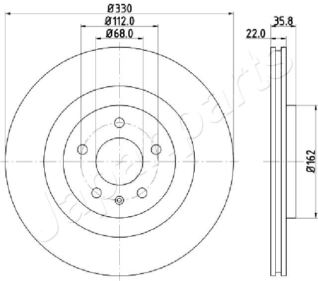 JAPANPARTS DP-0911 Brake Disc