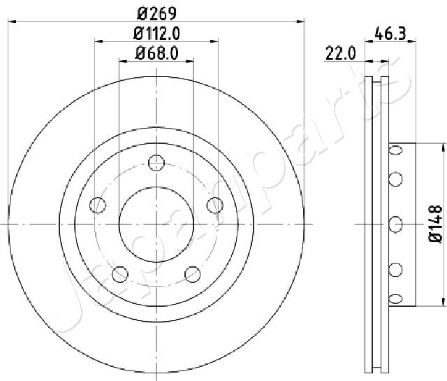 JAPANPARTS DP-0913 Brake Disc