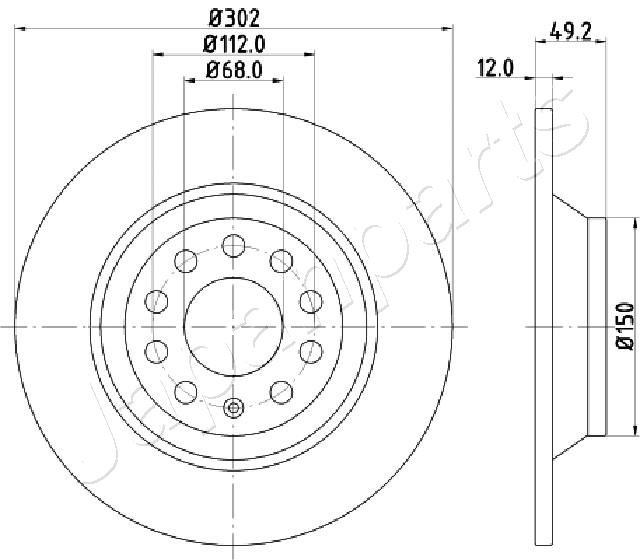 JAPANPARTS DP-0915 Brake Disc