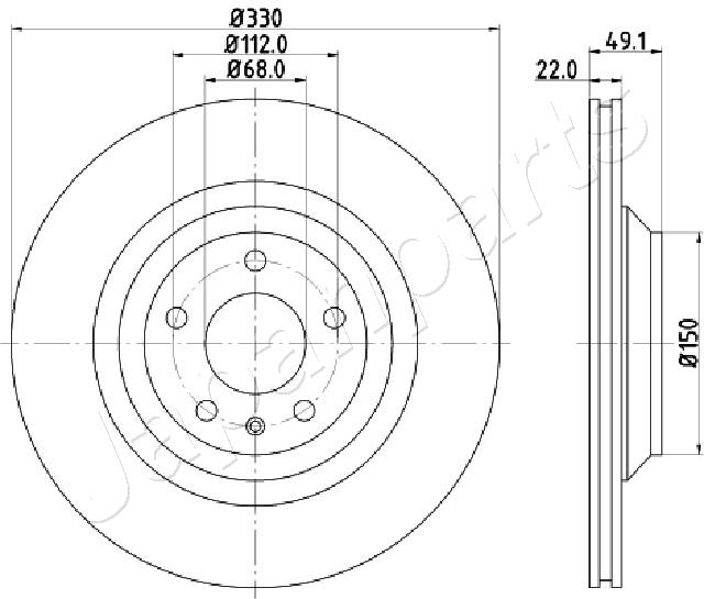 JAPANPARTS DP-0916 Brake Disc