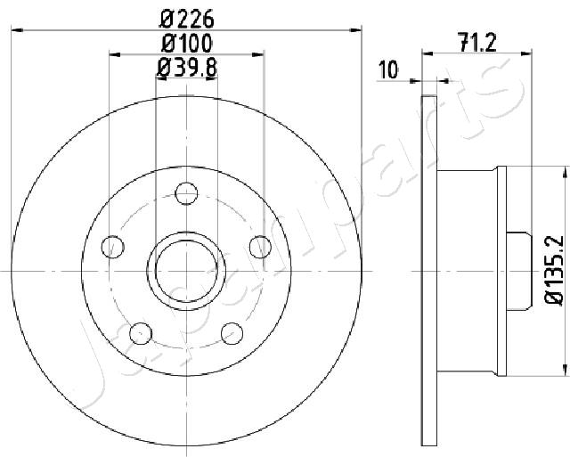 JAPANPARTS DP-0923 Brake Disc