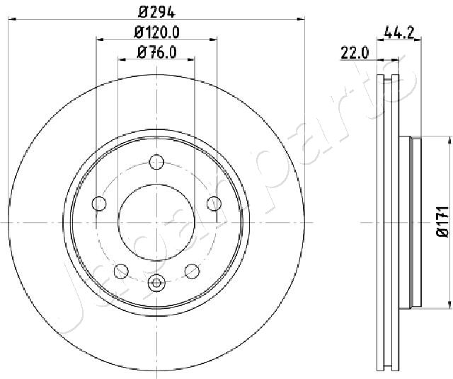 JAPANPARTS DP-0925 Brake Disc